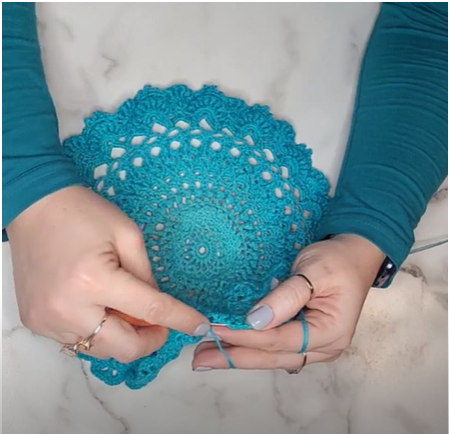 Load video: Video showing a doily being made for a dreamcatcher